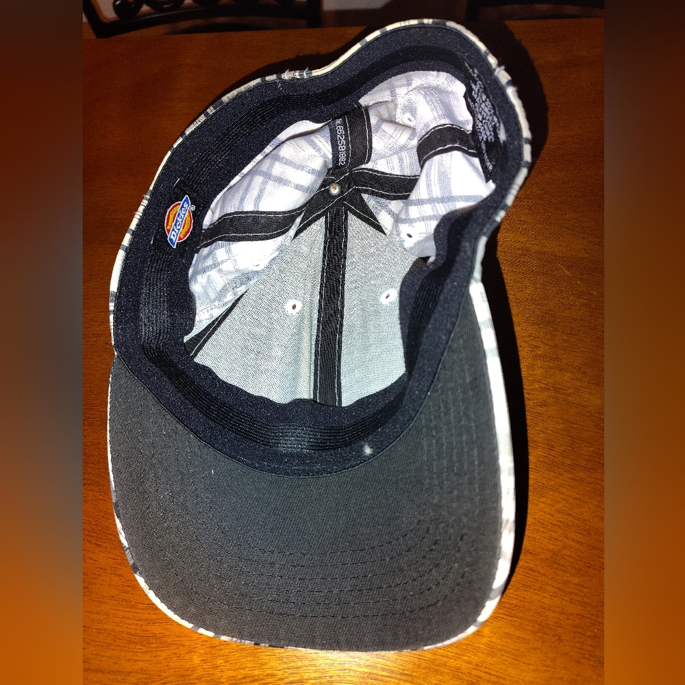 Dickies Genuine Fitted OSFM White Plaid Baseball Hat Tek Flex Headband Unisex - Picture 4 of 4
